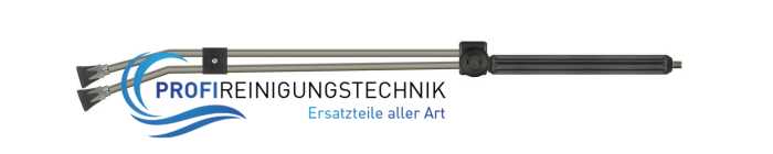 Doppelstrahlrohr  mit umspritzter Isolierung, Ventil ST-54 seitlich und Düsenschutz ST-10 1/4" AG